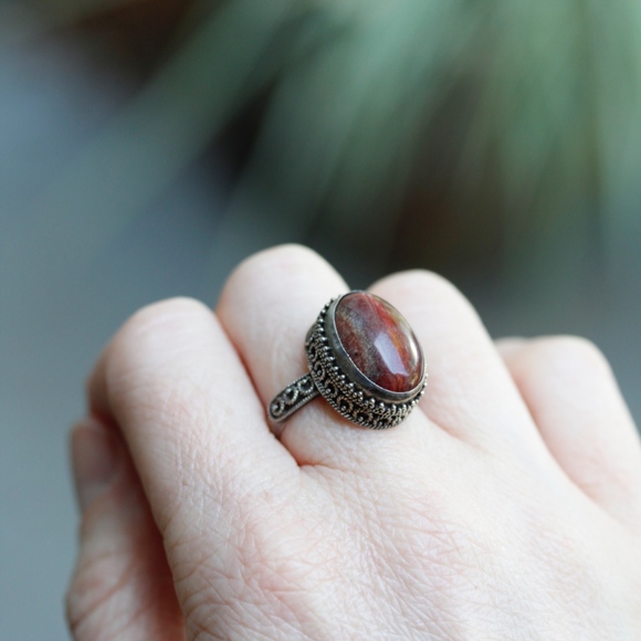 Sweet Haveen Goods Jewelry - Carnelian and Silver Ring